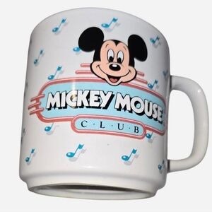 Vintage Mickey Mouse Club White Ceramic Coffee Mug